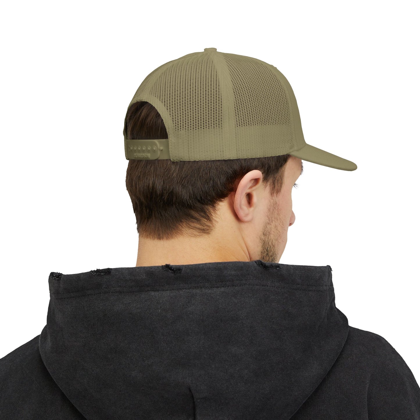 Embroidered Cross Snapback Trucker Hat