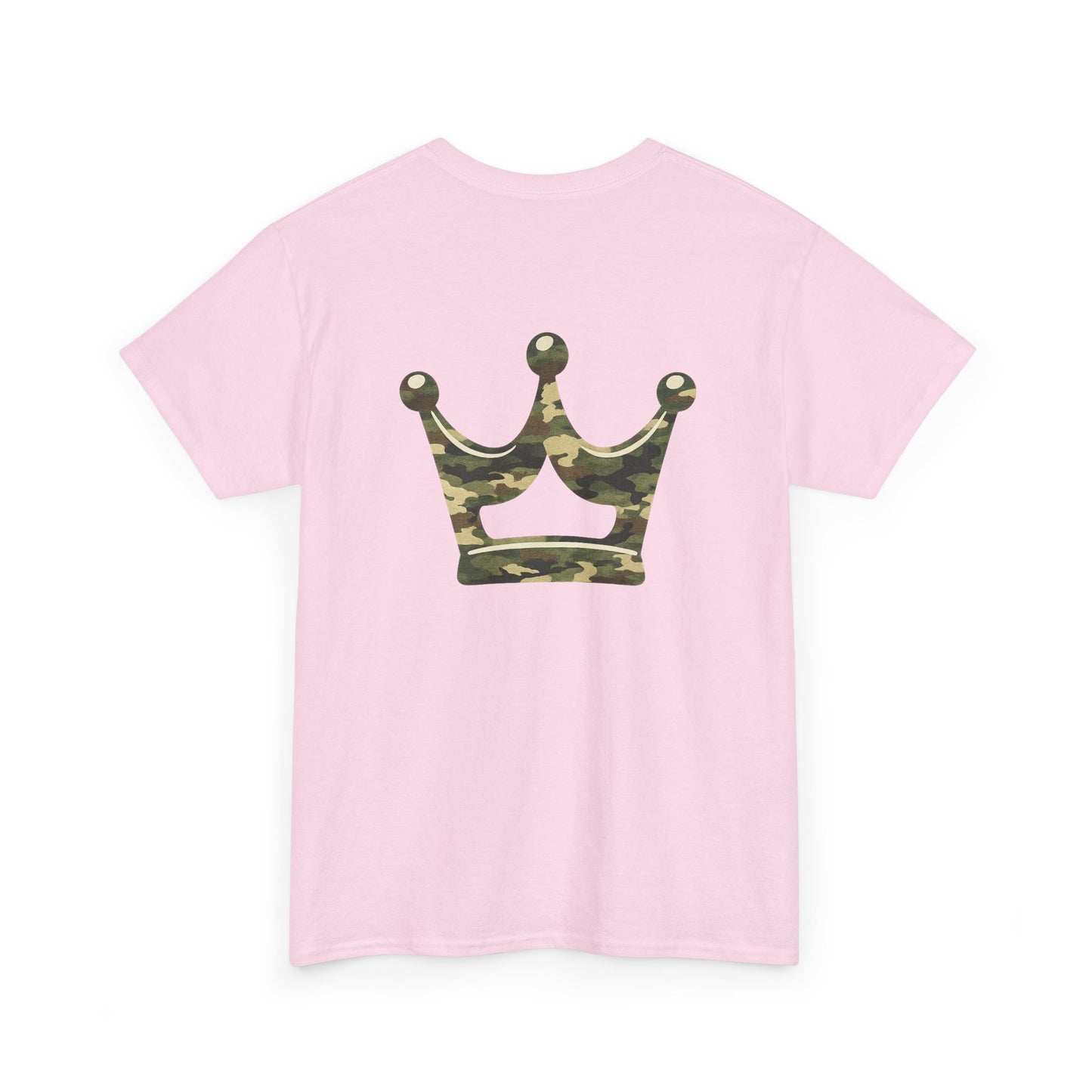 Faith Script Tee — Camouflage Crown Graphic Shirt