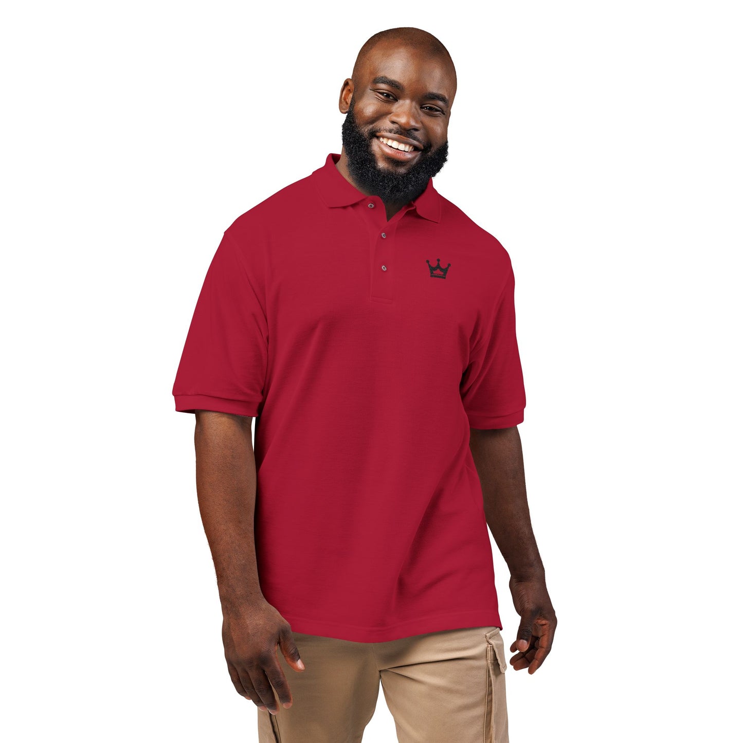 Embroidered Crown Polo Shirt — Classic Men's/Women's Short-Sleeve Golf Polo