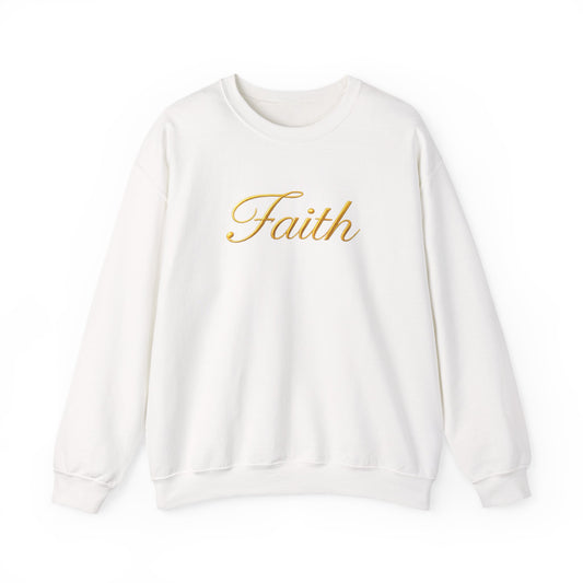 Faith Crewneck Sweatshirt – Elegant Script Christian Pullover
