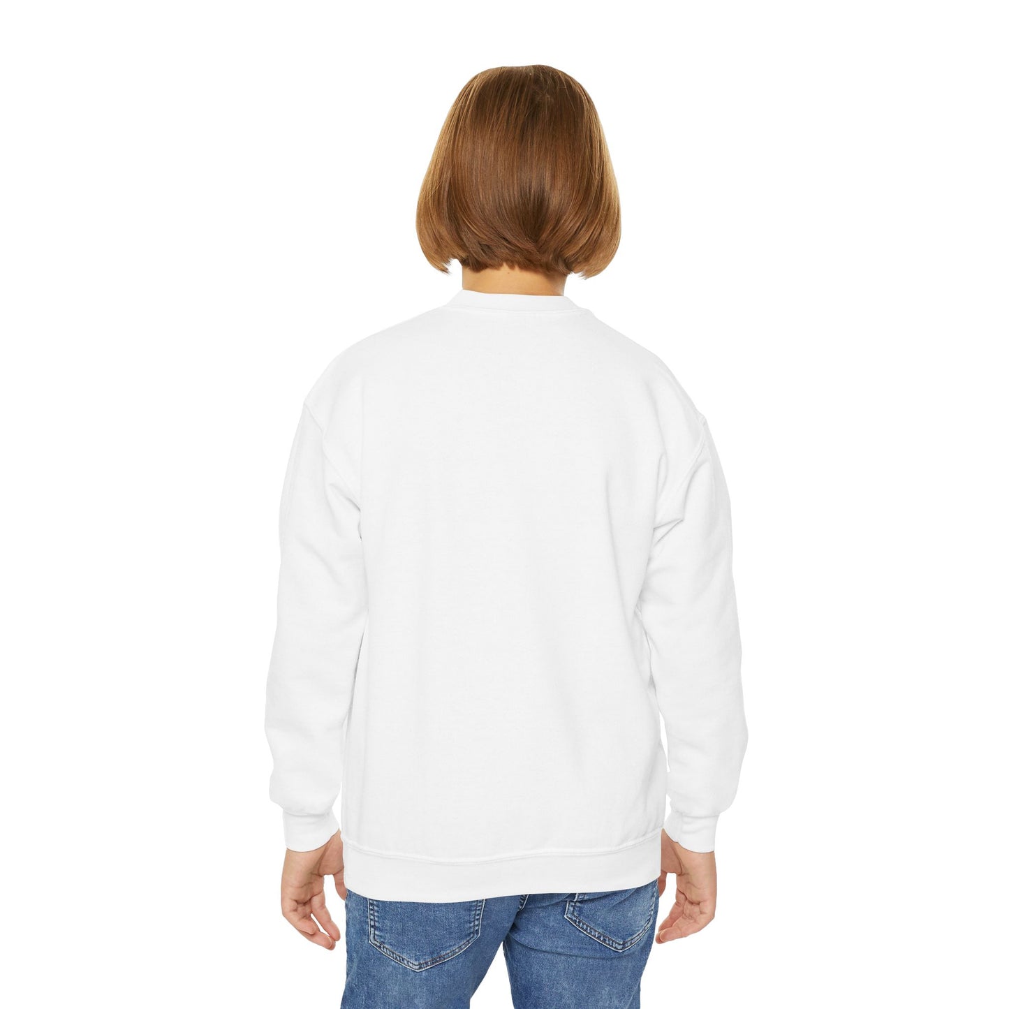 Youth Crewneck Sweatshirt – 'FAITH' Gold Lettering Kids Pullover