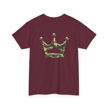 Faith Script Tee — Camouflage Crown Graphic Shirt