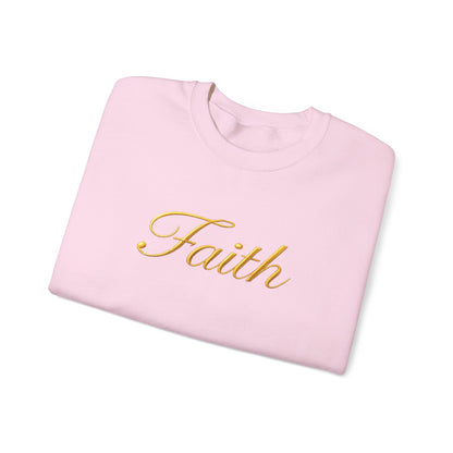Faith Crewneck Sweatshirt – Elegant Script Christian Pullover