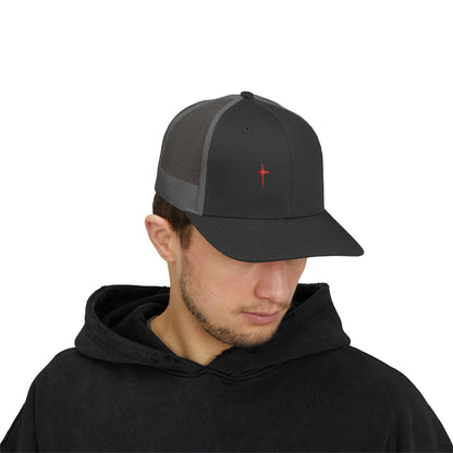 Embroidered Cardinal Star Trucker Cap