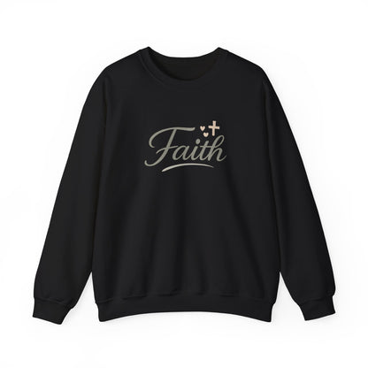 Faith Crewneck Sweatshirt – Elegant Script Christian Pullover