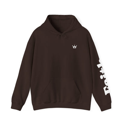 Christian Hoodie — "All We Need Is Jesus" Religious Pullover with Faith Sleeve Print