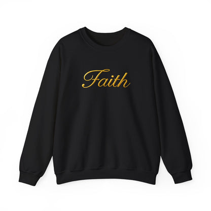 Faith Crewneck Sweatshirt – Elegant Script Christian Pullover