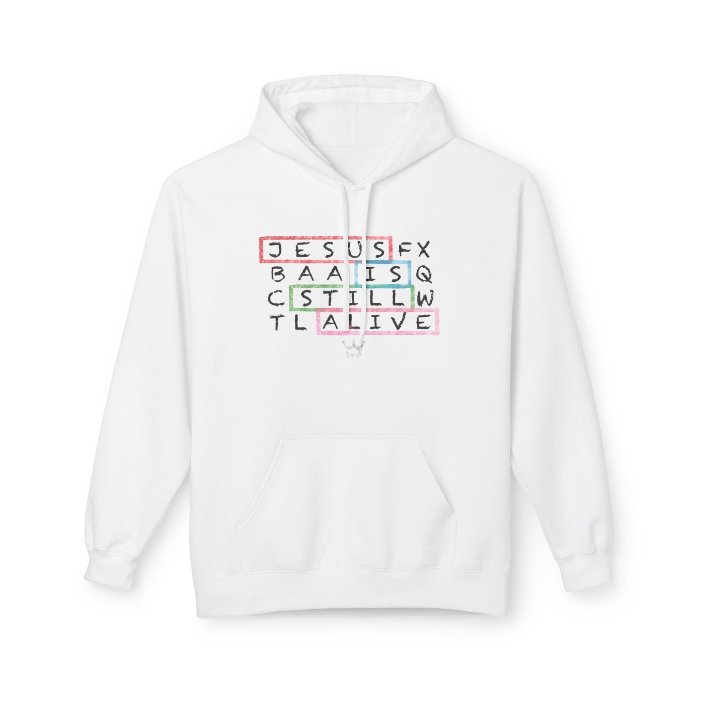 Jesus Is Still Alive Hoodie — Christian Faith Crossword Design