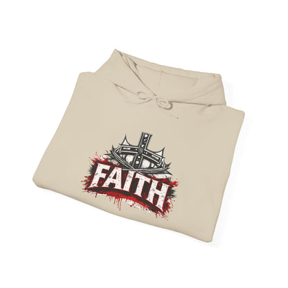 Faith Cross Hoodie — Gothic Christian Faith Graphic Sweatshirt