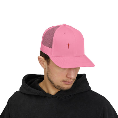 Embroidered Cardinal Star Trucker Cap