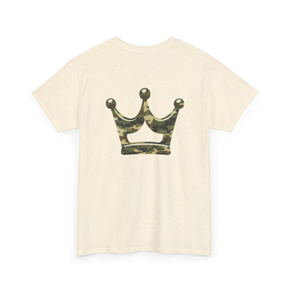 Faith Script Tee — Camouflage Crown Graphic Shirt