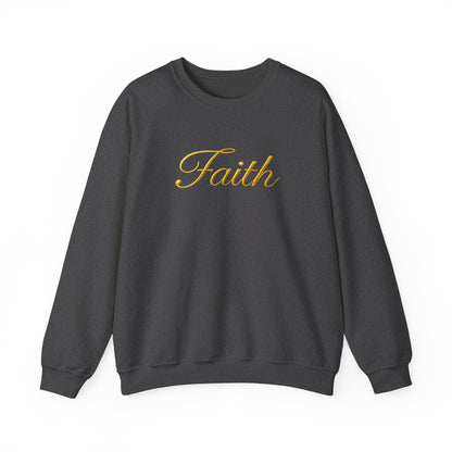 Faith Crewneck Sweatshirt – Elegant Script Christian Pullover