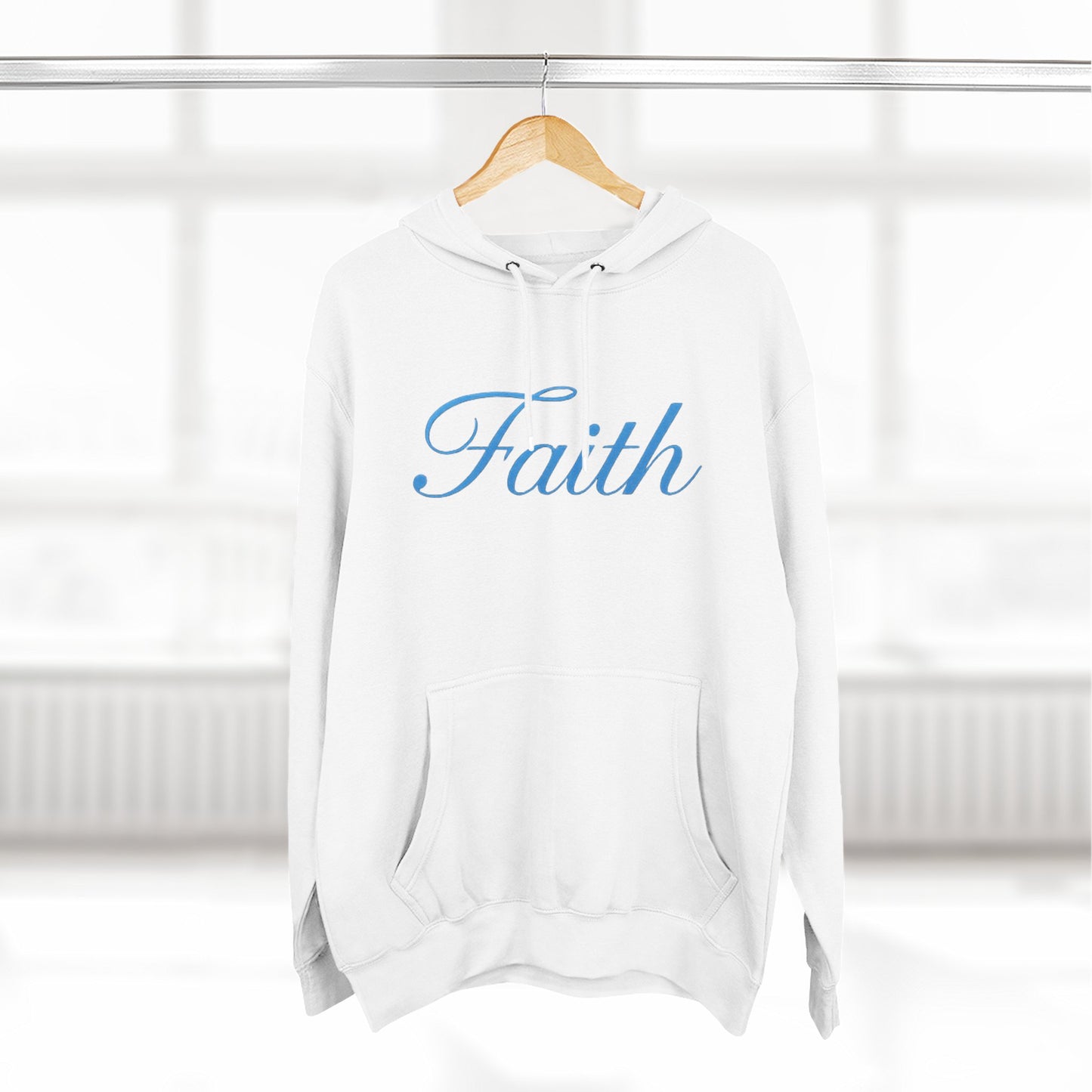 Faith Script Hoodie — Minimal Inspirational Pullover
