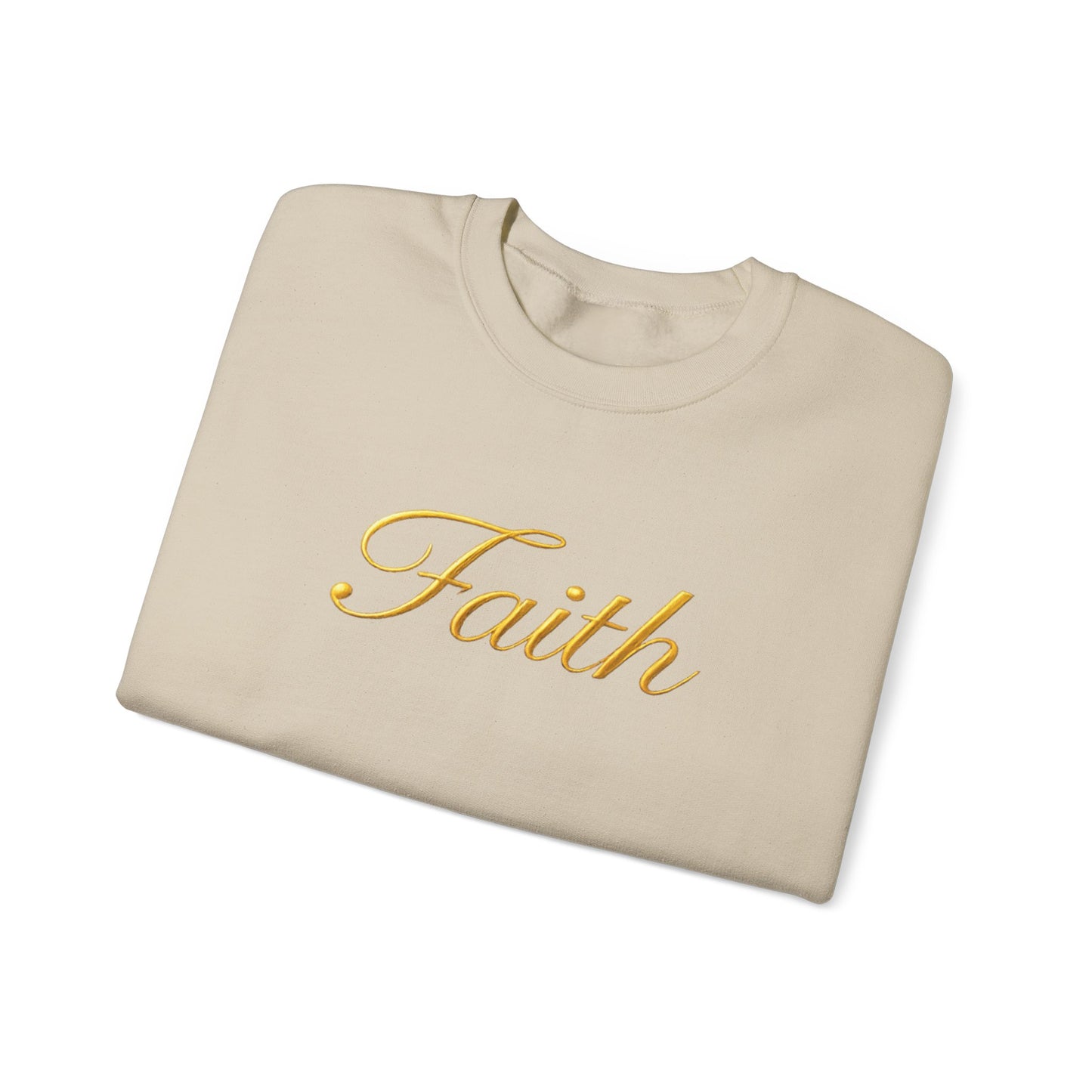 Faith Crewneck Sweatshirt – Elegant Script Christian Pullover