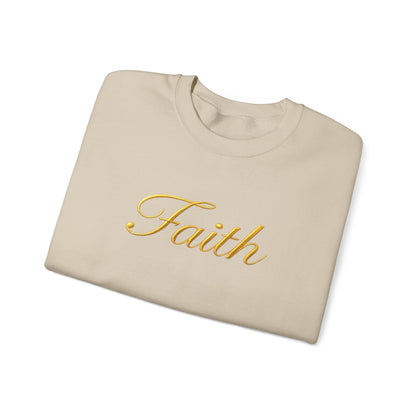 Faith Crewneck Sweatshirt – Elegant Script Christian Pullover