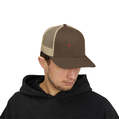 Embroidered Cardinal Star Trucker Cap