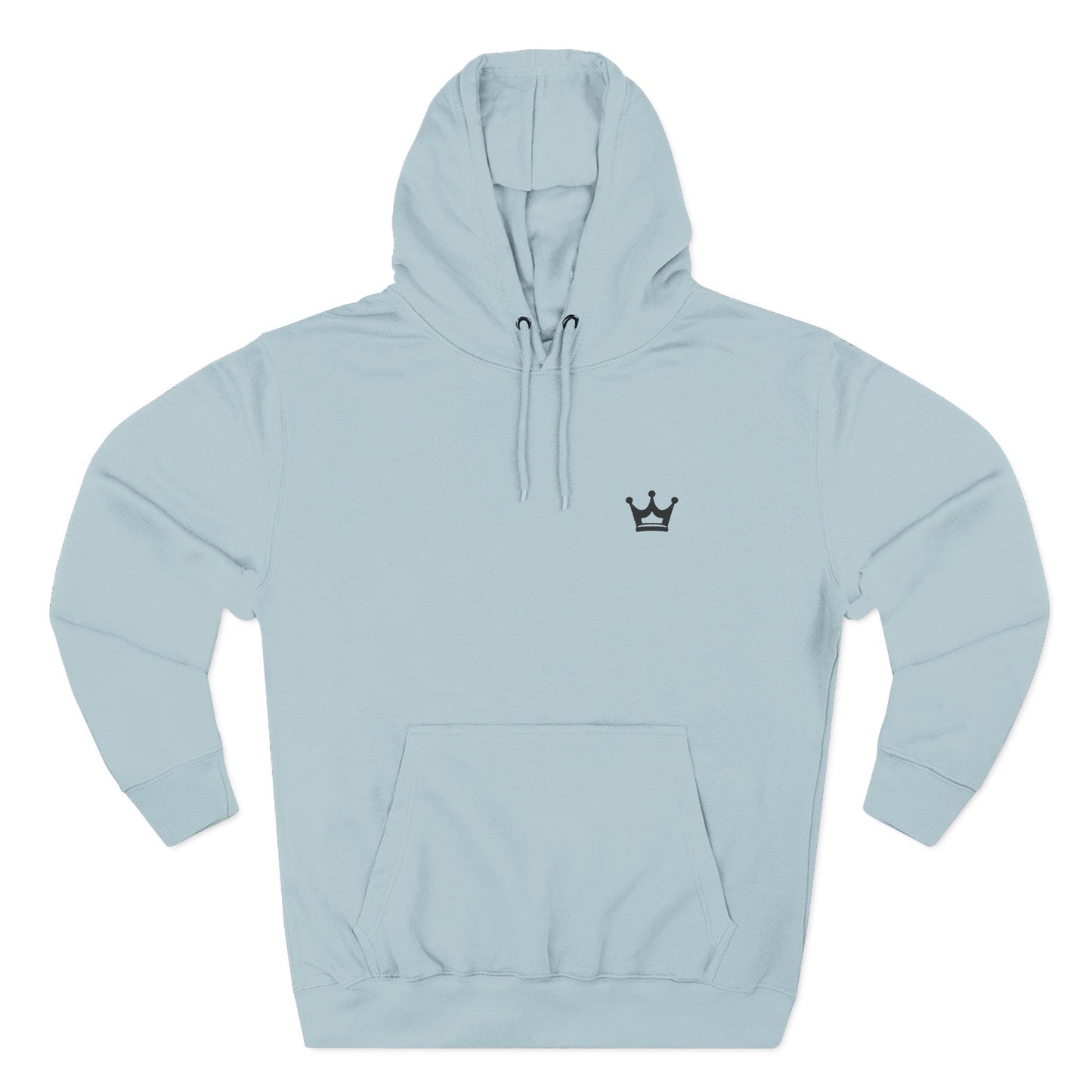Crown Minimalist Hoodie — Small Chest Crown Logo Fleece Hoodie