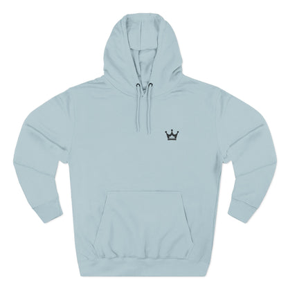 Crown Minimalist Hoodie — Small Chest Crown Logo Fleece Hoodie