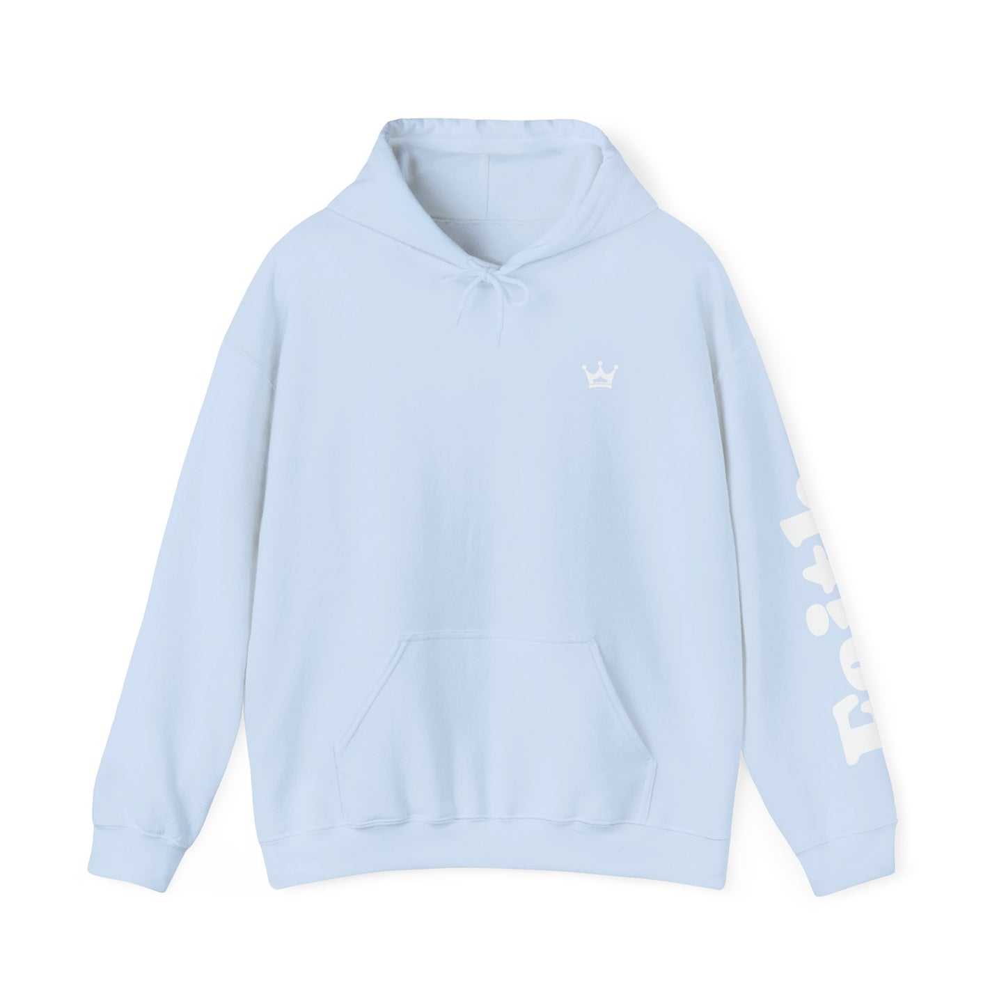 Christian Hoodie — "All We Need Is Jesus" Religious Pullover with Faith Sleeve Print