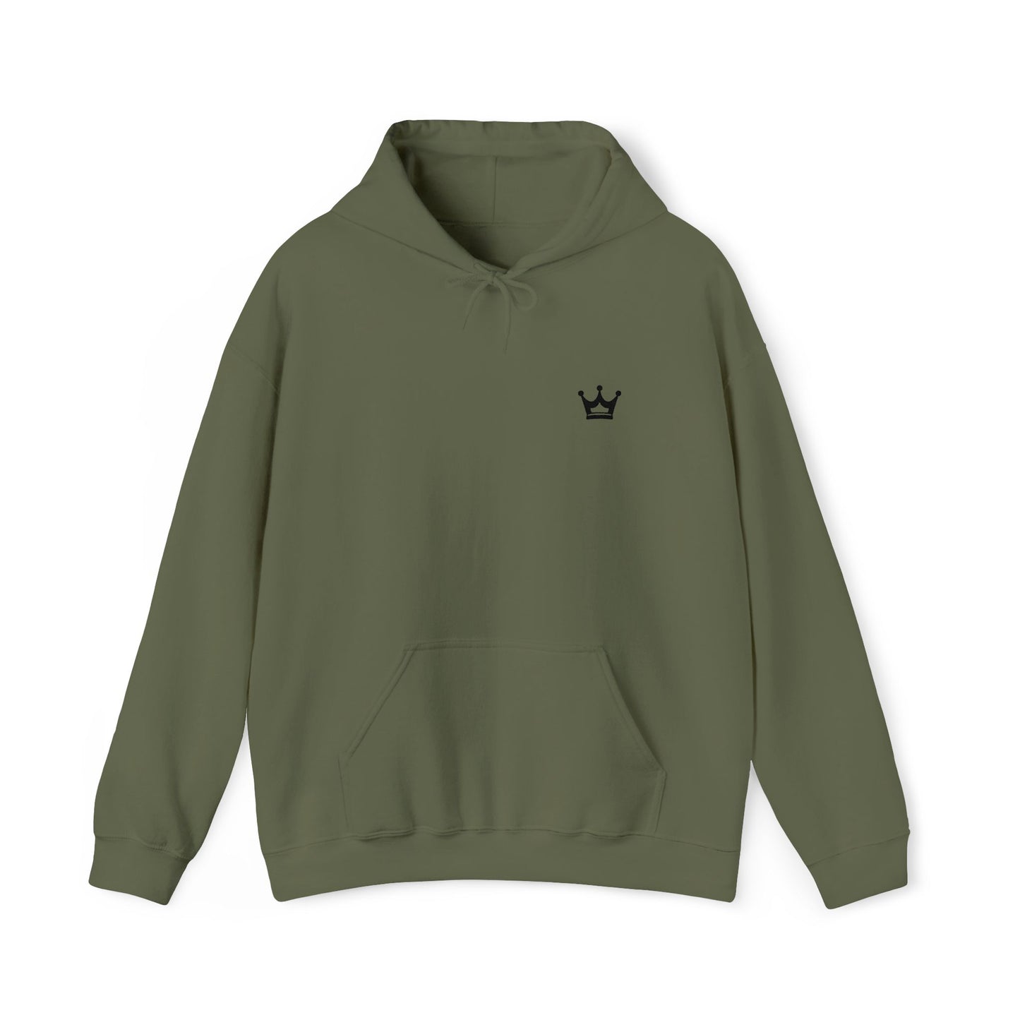 Crown Mini Embroidered Hoodie — Minimal Crown Chest Sweatshirt