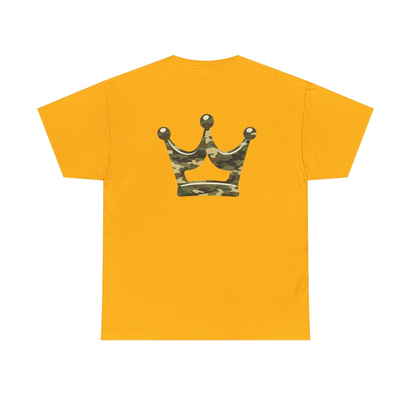 Faith Script Tee — Camouflage Crown Graphic Shirt