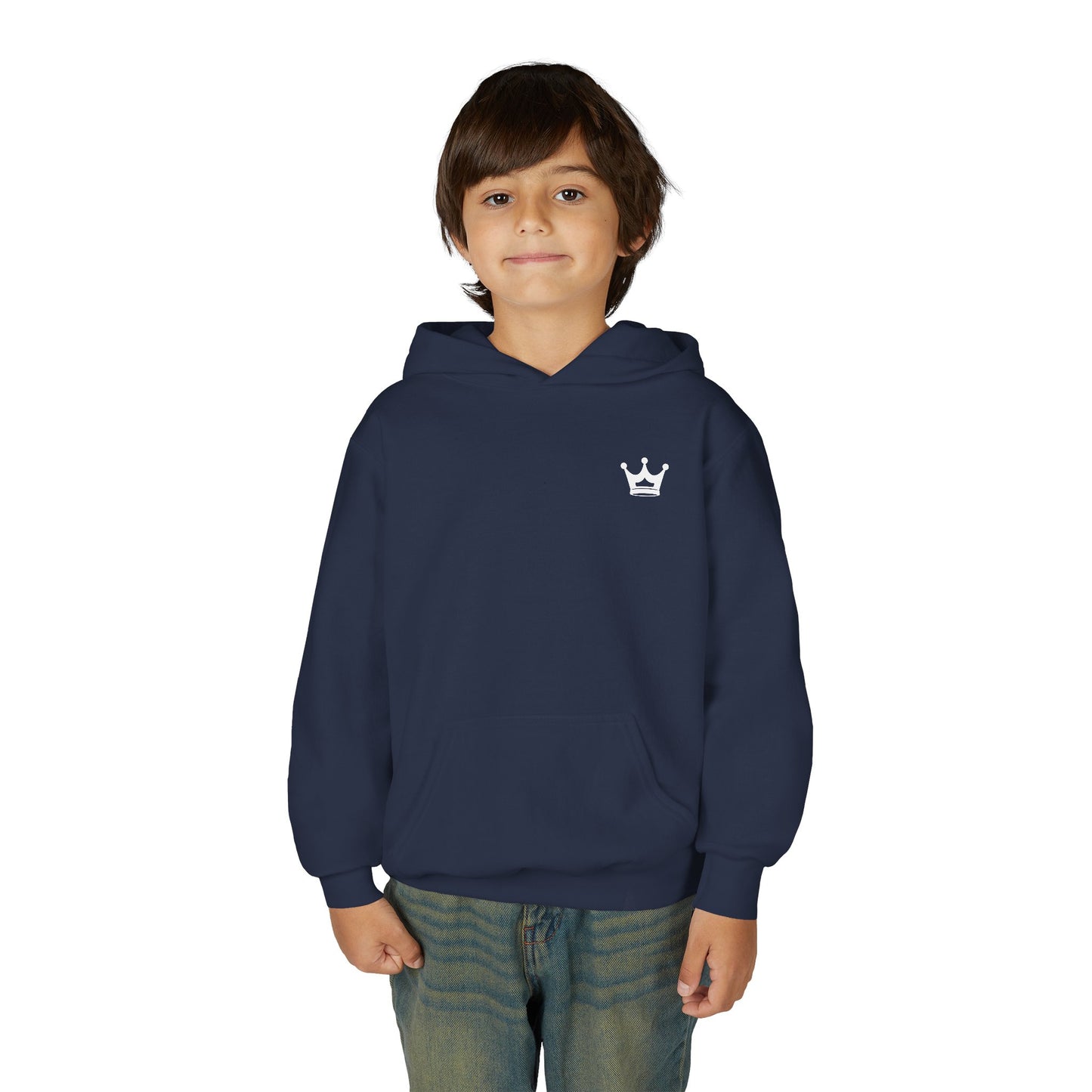 Youth Hoodie — “You Need Jesus.” Bold Back Print with Crown Accent