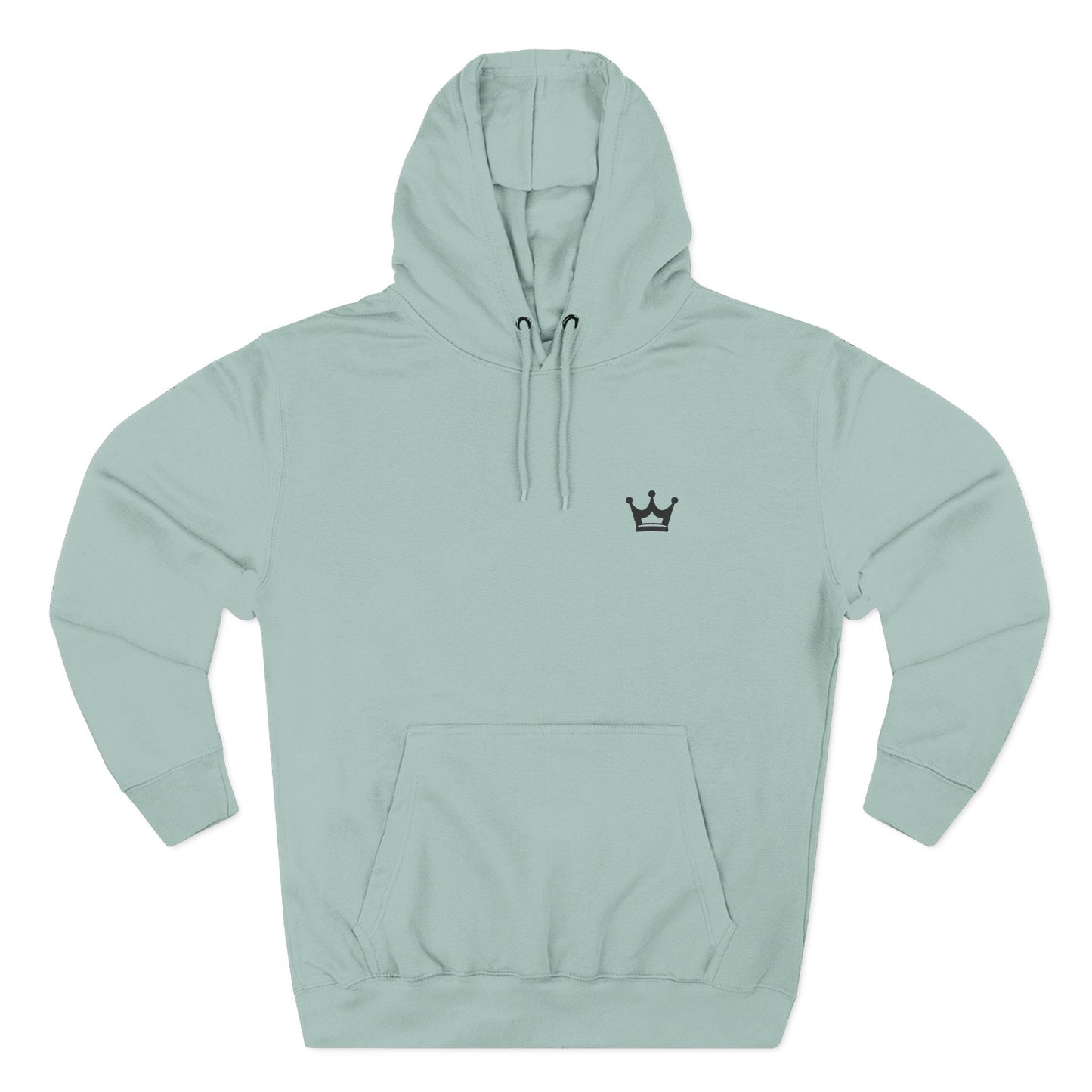 Crown Minimalist Hoodie — Small Chest Crown Logo Fleece Hoodie
