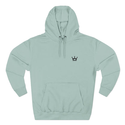 Crown Minimalist Hoodie — Small Chest Crown Logo Fleece Hoodie