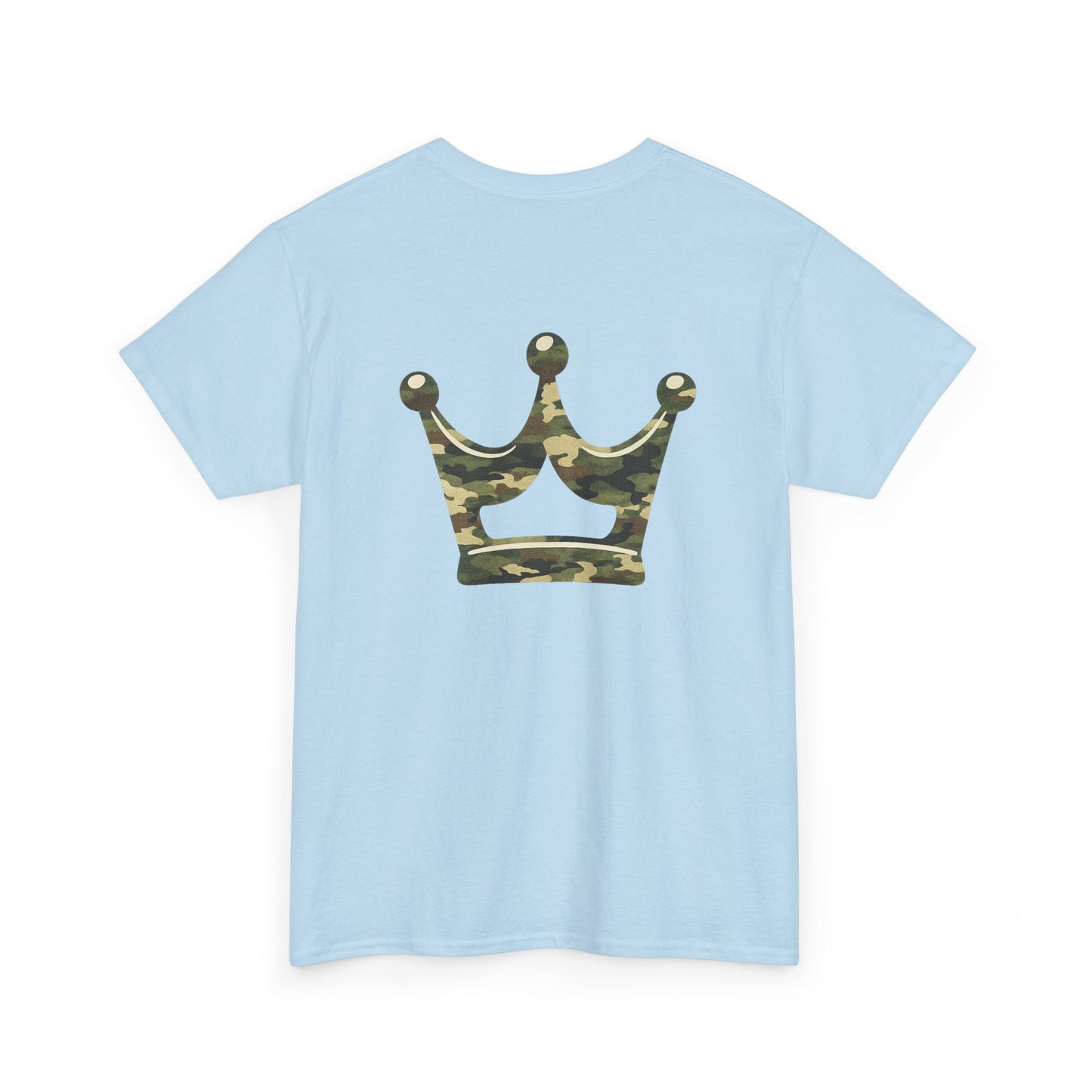 Faith Script Tee — Camouflage Crown Graphic Shirt