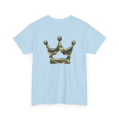 Faith Script Tee — Camouflage Crown Graphic Shirt