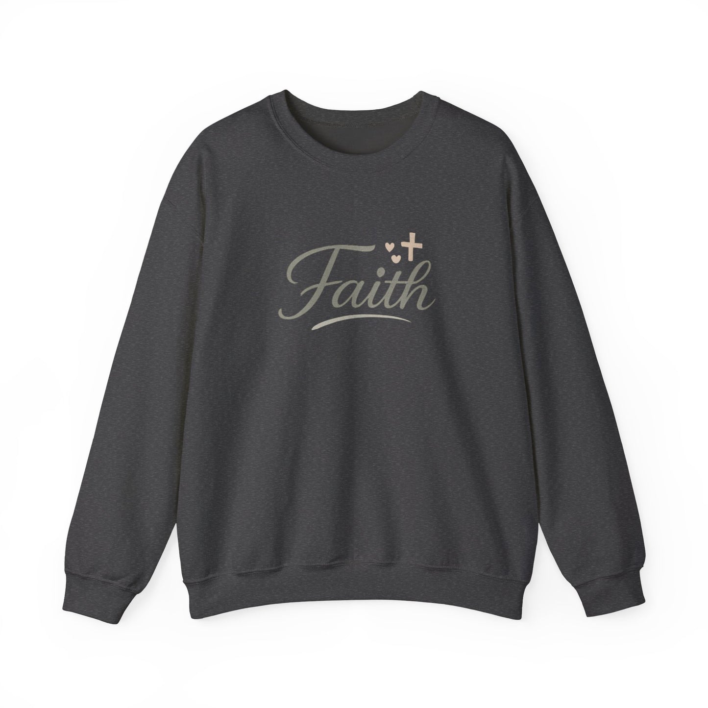 Faith Crewneck Sweatshirt – Elegant Script Christian Pullover