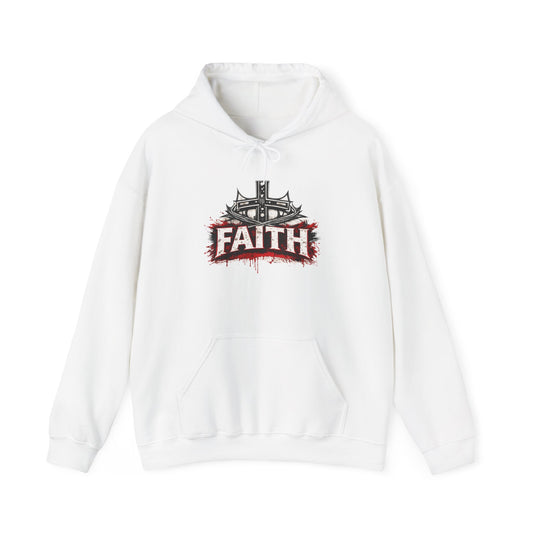 Faith Cross Hoodie — Gothic Christian Faith Graphic Sweatshirt