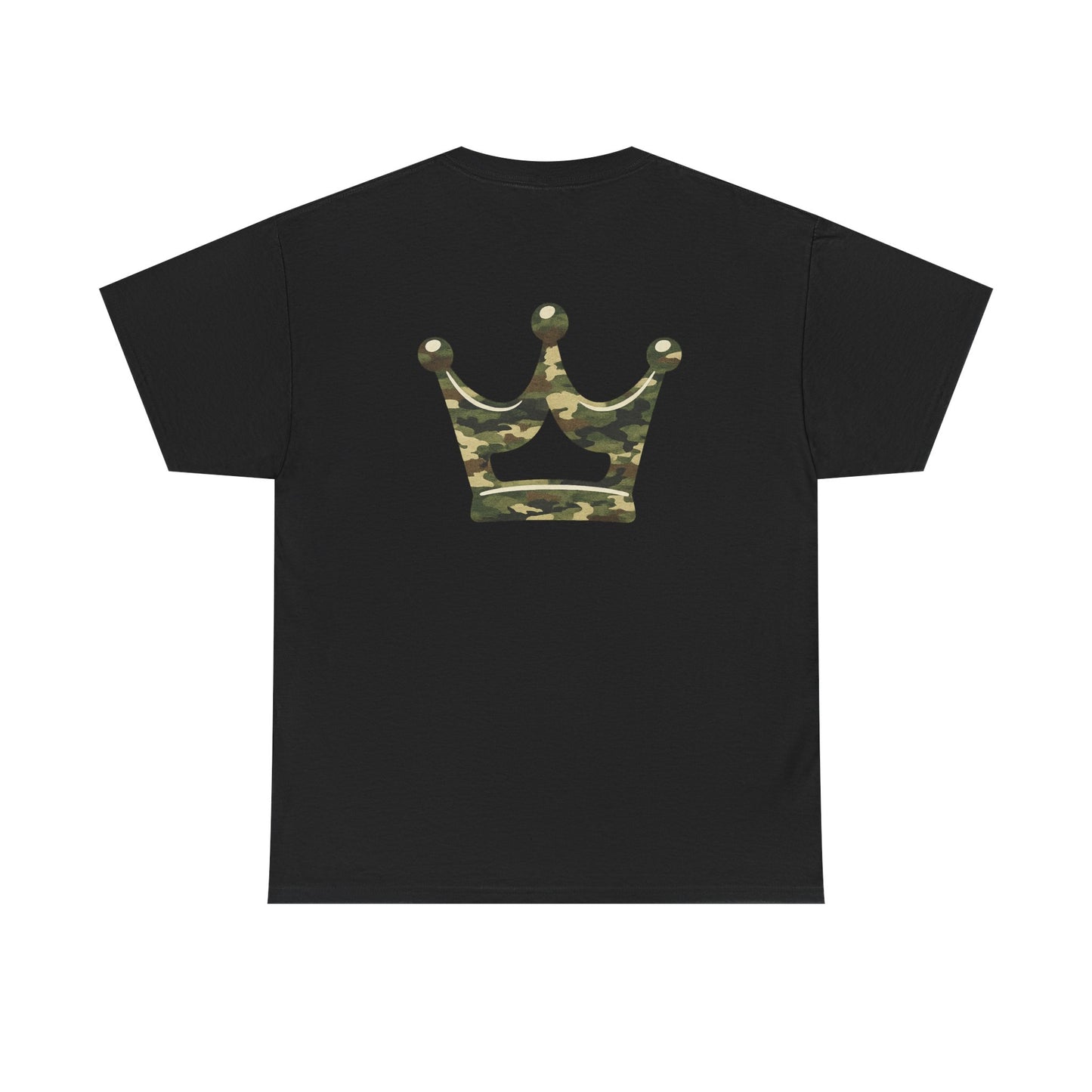 Faith Script Tee — Camouflage Crown Graphic Shirt