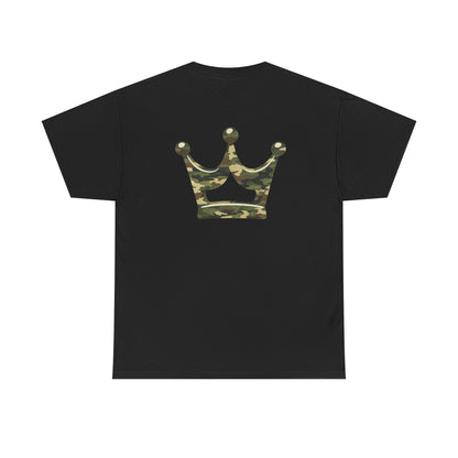 Faith Script Tee — Camouflage Crown Graphic Shirt