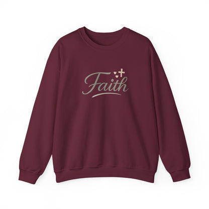 Faith Crewneck Sweatshirt – Elegant Script Christian Pullover