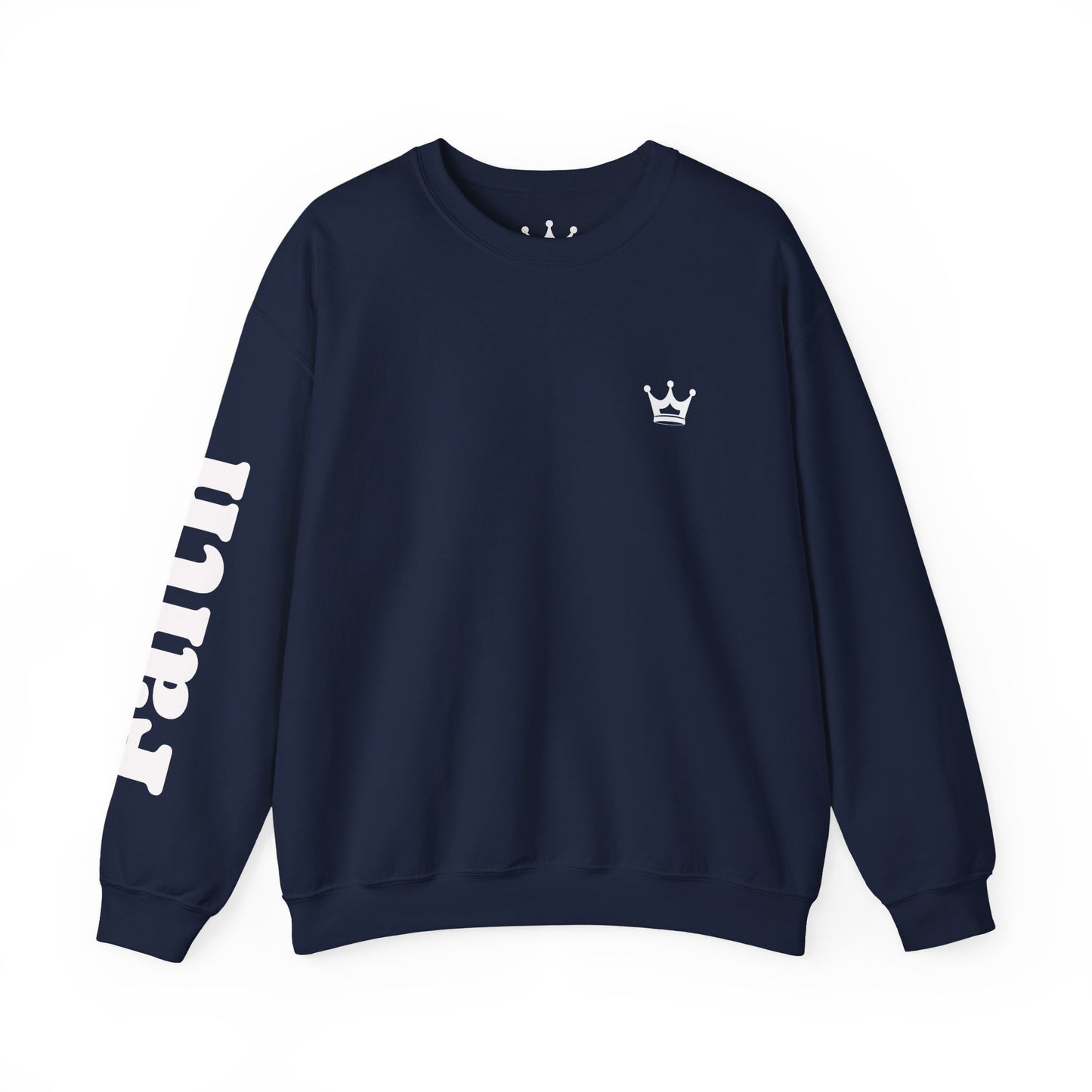 Christian Crewneck Sweatshirt — "You Need Jesus." Back Print with Faith Sleeve