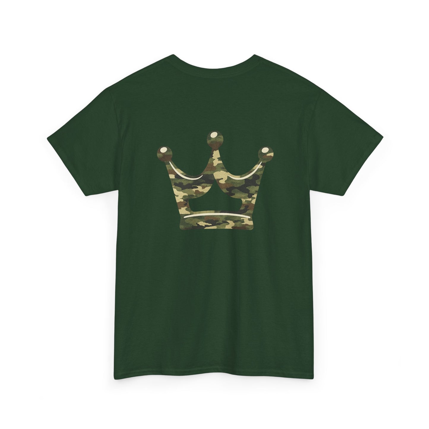 Faith Script Tee — Camouflage Crown Graphic Shirt