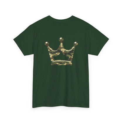 Faith Script Tee — Camouflage Crown Graphic Shirt