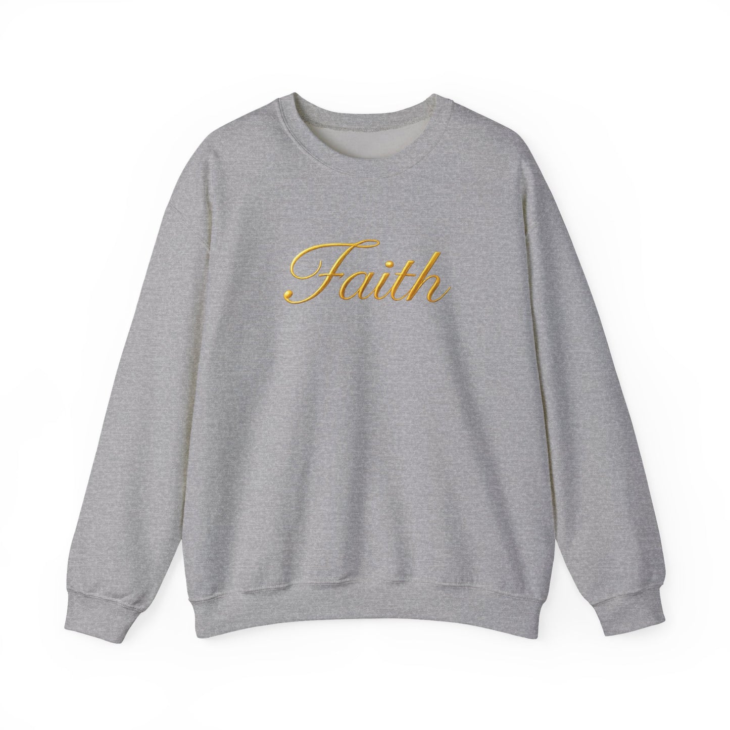 Faith Crewneck Sweatshirt – Elegant Script Christian Pullover