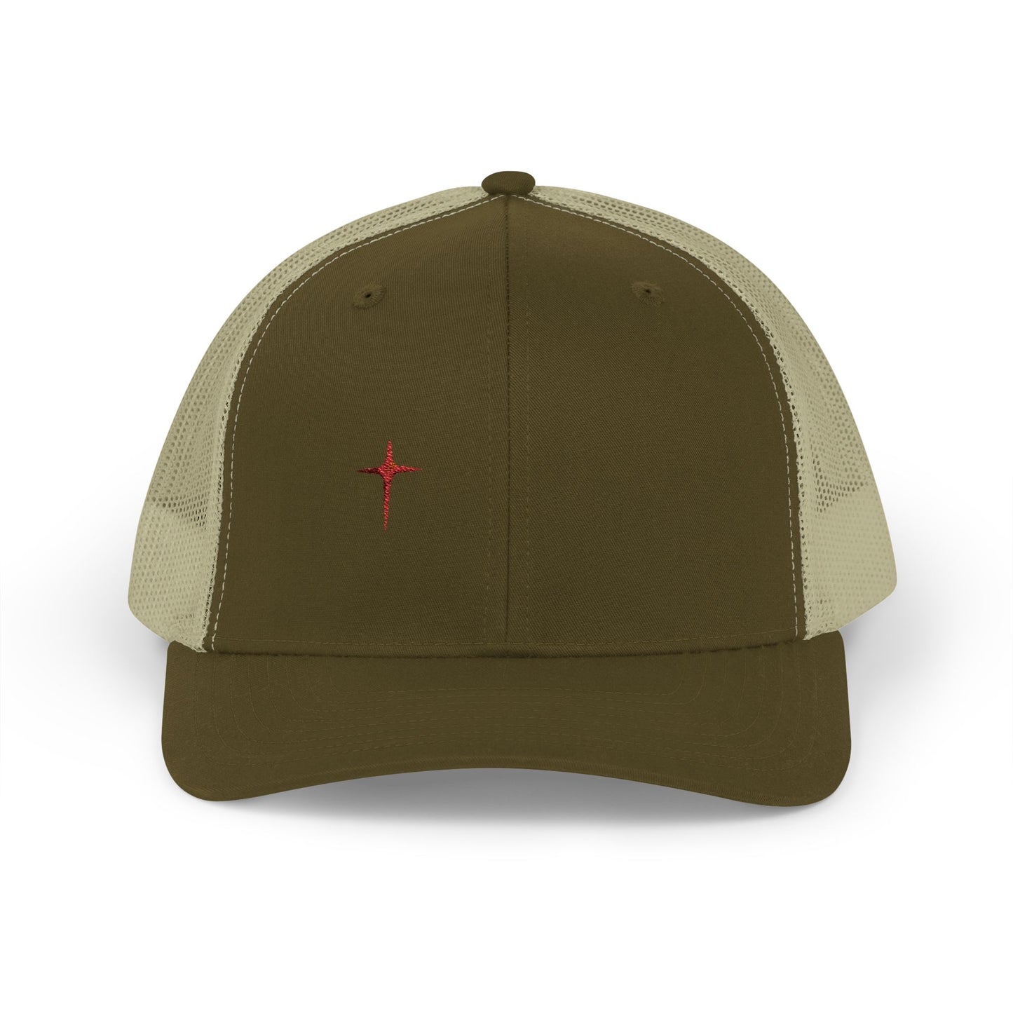 Embroidered Cardinal Star Trucker Cap