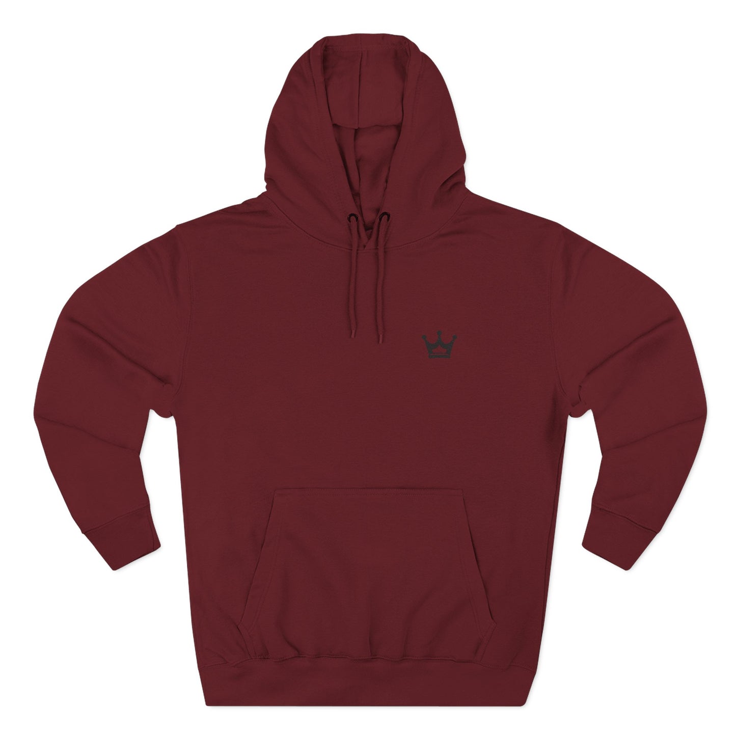 Crown Minimalist Hoodie — Small Chest Crown Logo Fleece Hoodie