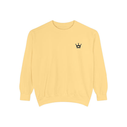 Crown Minimalist Crewneck Sweatshirt — Small Chest Crown Graphic