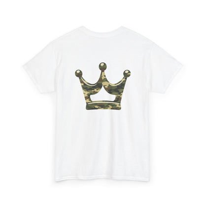 Faith Script Tee — Camouflage Crown Graphic Shirt