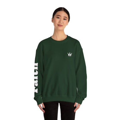 Christian Crewneck Sweatshirt — "You Need Jesus." Back Print with Faith Sleeve