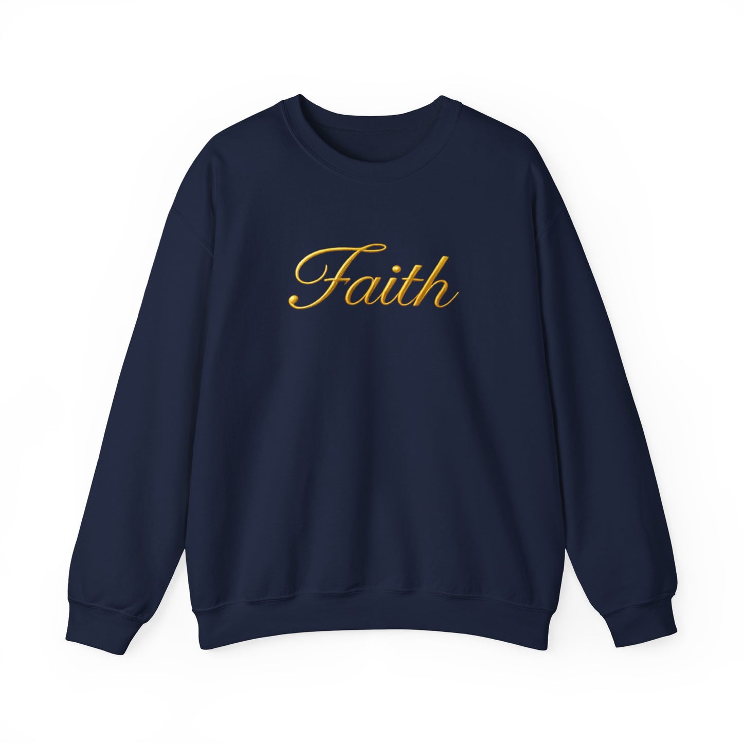 Faith Crewneck Sweatshirt – Elegant Script Christian Pullover