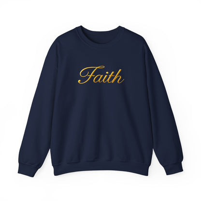 Faith Crewneck Sweatshirt – Elegant Script Christian Pullover