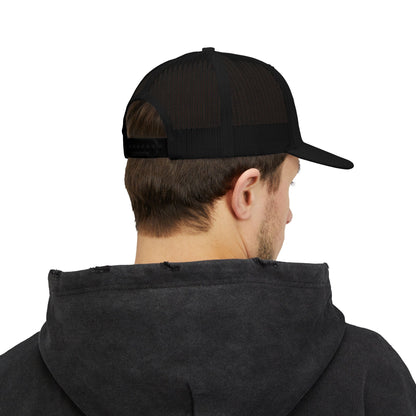 Embroidered Cross Snapback Trucker Hat