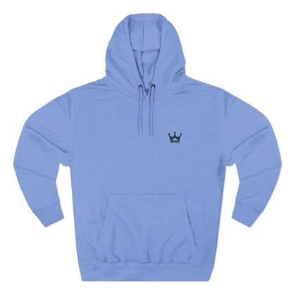 Crown Minimalist Hoodie — Small Chest Crown Logo Fleece Hoodie
