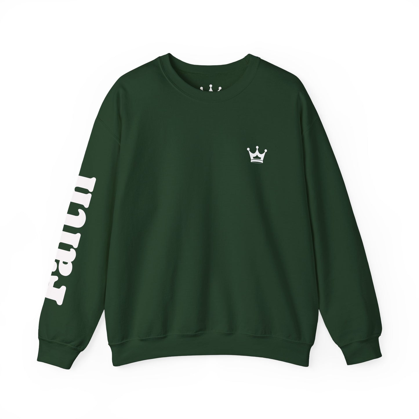 Christian Crewneck Sweatshirt — "You Need Jesus." Back Print with Faith Sleeve