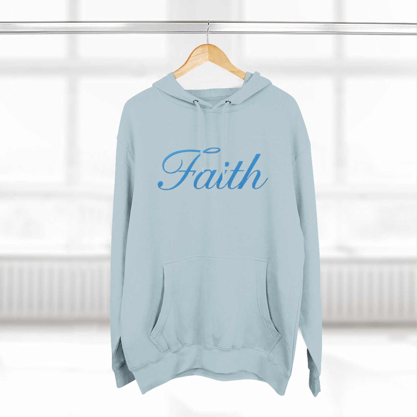 Faith Script Hoodie — Minimal Inspirational Pullover